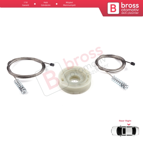 Ford Focus MK1 1998-2005 4/5 Kapı Hatchback Sedan Wagon 1143004 İçin Arka Sağ Kapı Cam Kriko Tamir Seti