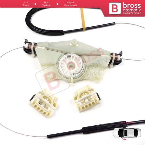 VW New Beetle C1 1C1 1997-2011 3-Kapı Hatchback 1CM898655 İçin Elektrikli Ön Sol Kapı Cam Kriko Tamir Seti