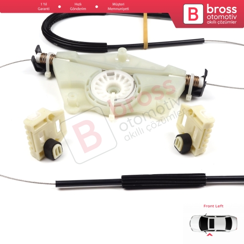VW New Beetle C1 1C1 1997-2011 3-Kapı Hatchback 1CM898655 İçin Elektrikli Ön Sol Kapı Cam Kriko Tamir Seti