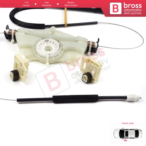 VW New Beetle C1 1C1 1997-2011 3-Kapı Hatchback 1CM898655 İçin Elektrikli Ön Sol Kapı Cam Kriko Tamir Seti