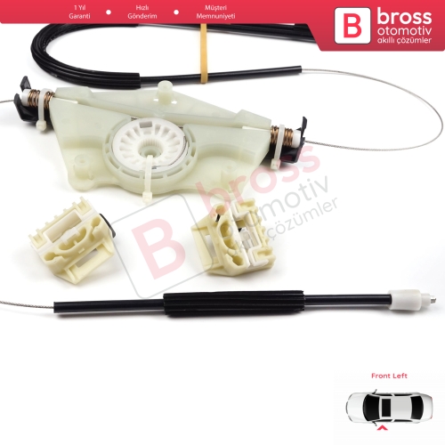 VW New Beetle C1 1C1 1997-2011 3-Kapı Hatchback 1CM898655 İçin Elektrikli Ön Sol Kapı Cam Kriko Tamir Seti