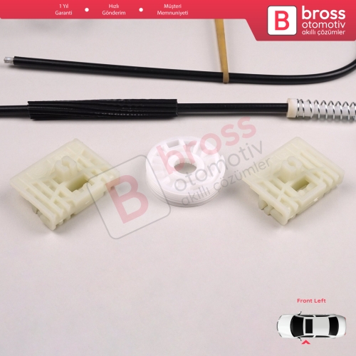 Audi A2 8Z 8Z0 1999-2005 5-Kapı Hatchback 8Z0837461 İçin Elektrikli Ön Sol Cam Kriko Tamir Seti
