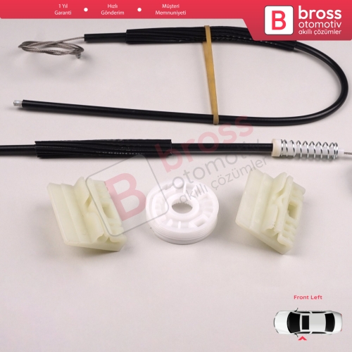 Audi A2 8Z 8Z0 1999-2005 5-Kapı Hatchback 8Z0837461 İçin Elektrikli Ön Sol Cam Kriko Tamir Seti