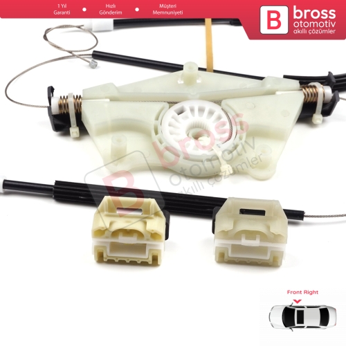 VW New Beetle C1 1C1 1997-2011 3-Kapı Hatchback 1C0837656 İçin Elektrikli Ön Sağ Kapı Cam Kriko Tamir Seti