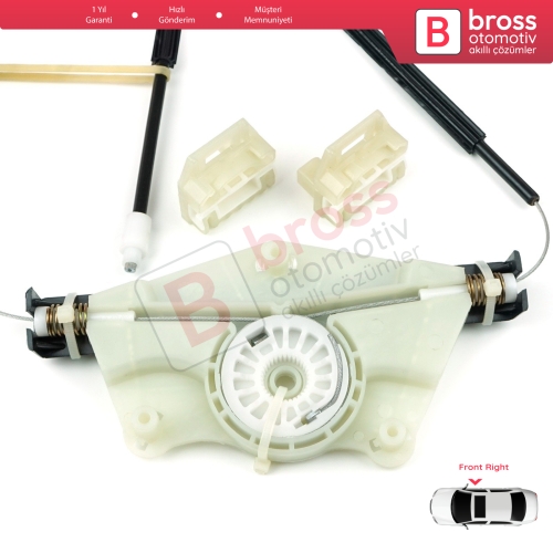 VW New Beetle C1 1C1 1997-2011 3-Kapı Hatchback 1C0837656 İçin Elektrikli Ön Sağ Kapı Cam Kriko Tamir Seti