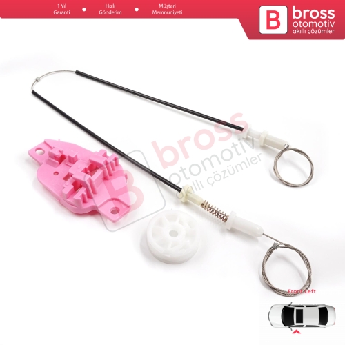 Hyundai Starex H-1 Grand MK2 TQ 2007–2024 824034H010 İçin Elektrikli Ön Sol Cam Kriko Tamir Seti