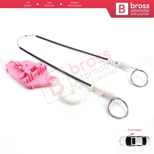 Hyundai Starex H-1 Grand MK2 TQ 2007–2024 824044H010 İçin Elektrikli Ön Sağ Cam Kriko Tamir Seti