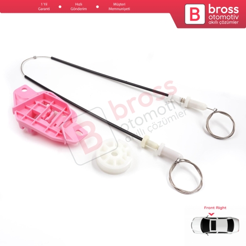 Hyundai Starex H-1 Grand MK2 TQ 2007–2024 824044H010 İçin Elektrikli Ön Sağ Cam Kriko Tamir Seti