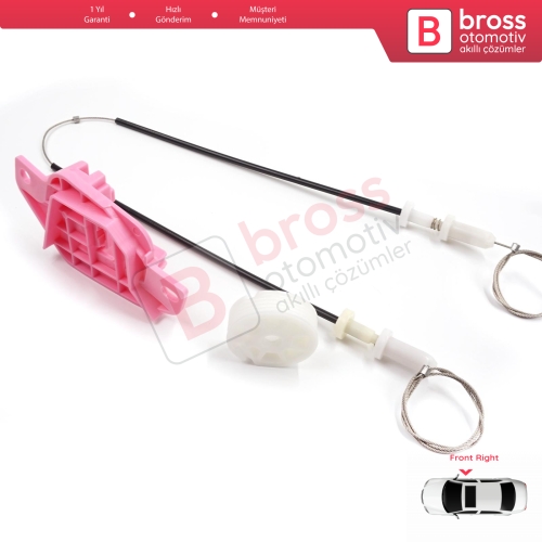 Hyundai Starex H-1 Grand MK2 TQ 2007–2024 824044H010 İçin Elektrikli Ön Sağ Cam Kriko Tamir Seti