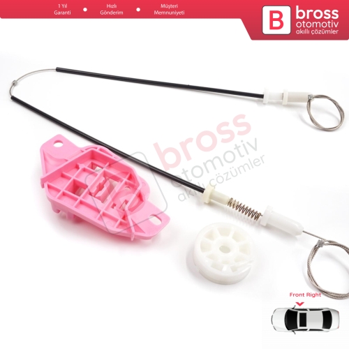 Hyundai Starex H-1 Grand MK2 TQ 2007–2024 824044H010 İçin Elektrikli Ön Sağ Cam Kriko Tamir Seti