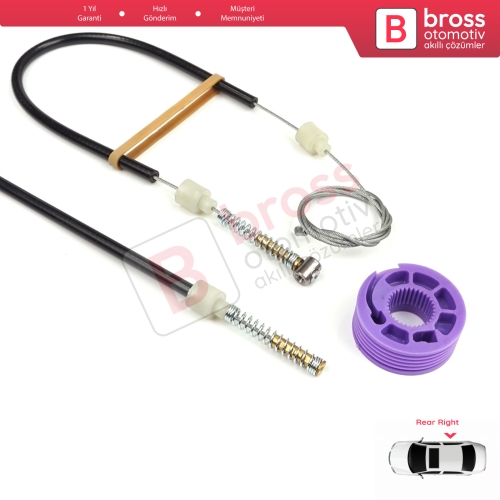 VW Phaeton 3D MK1 2002-2016 SWB Kısa Şase 3D4839756 İçin Arka Sağ Kapı Cam Kriko Tamir Seti