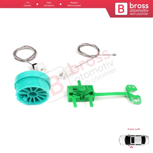 Fiat Punto MK2 188 188AX 1999-2005 3/5 Kapı 0046536312 İçin Ön Sol Kapı Cam Kriko Tamir Seti