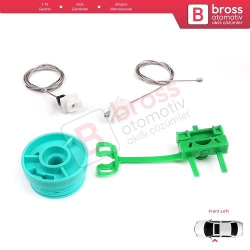 Fiat Punto MK2 188 188AX 1999-2005 3/5 Kapı 0046536312 İçin Ön Sol Kapı Cam Kriko Tamir Seti