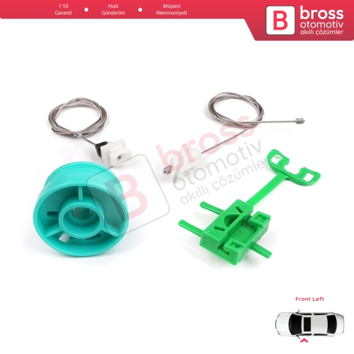 Fiat Punto MK2 188 188AX 1999-2005 3/5 Kapı 0046536312 İçin Ön Sol Kapı Cam Kriko Tamir Seti