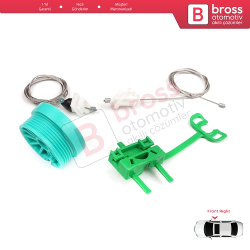 Fiat Punto MK2 188 188AX 1999-2005 3/5 Kapı 0046536311 İçin Ön Sağ Kapı Cam Kriko Tamir Seti