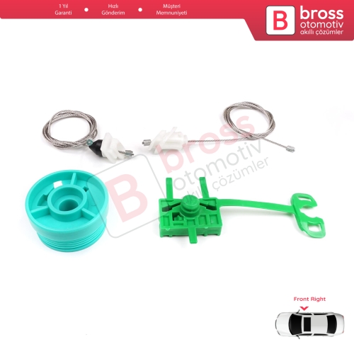 Fiat Punto MK2 188 188AX 1999-2005 3/5 Kapı 0046536311 İçin Ön Sağ Kapı Cam Kriko Tamir Seti