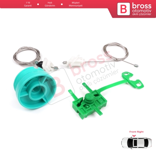 Fiat Punto MK2 188 188AX 1999-2005 3/5 Kapı 0046536311 İçin Ön Sağ Kapı Cam Kriko Tamir Seti