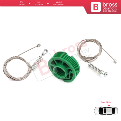 Audi A6 C5 4B 1997-2005 Allroad 4BH 4/5 Kapı 4B0839462 İçin Arka Sağ Cam Kriko Tamir Seti