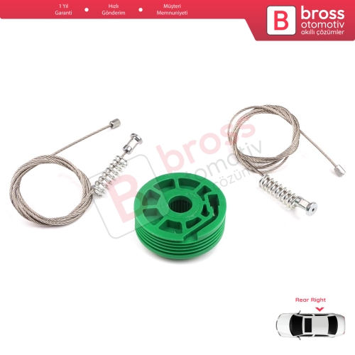 Audi A6 C5 4B 1997-2005 Allroad 4BH 4/5 Kapı 4B0839462 İçin Arka Sağ Cam Kriko Tamir Seti