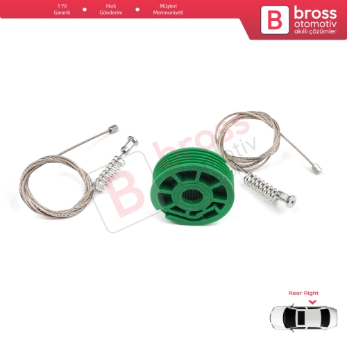 Audi A6 C5 4B 1997-2005 Allroad 4BH 4/5 Kapı 4B0839462 İçin Arka Sağ Cam Kriko Tamir Seti
