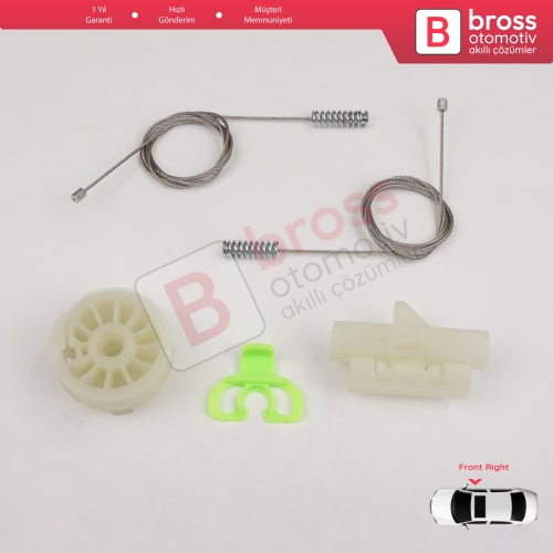 Fiat Abarth Punto Grande Evo MK3 199 2005-2024 3/5-Kapı 51723315 İçin Elektrikli Ön Sağ Cam Kriko Tamir Seti