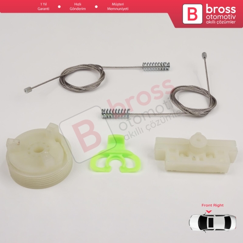 Fiat Abarth Punto Grande Evo MK3 199 2005-2024 3/5-Kapı 51723315 İçin Elektrikli Ön Sağ Cam Kriko Tamir Seti