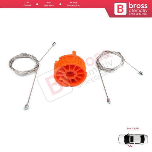 Peugeot 207 WA WC WK SW 2006–2015 5-Kapı 9221W9 İçin Elektrikli Ön Sol Cam Kriko Tamir Seti