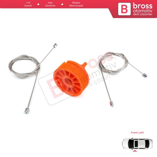 Peugeot 207 WA WC WK SW 2006–2015 5-Kapı 9221W9 İçin Elektrikli Ön Sol Cam Kriko Tamir Seti