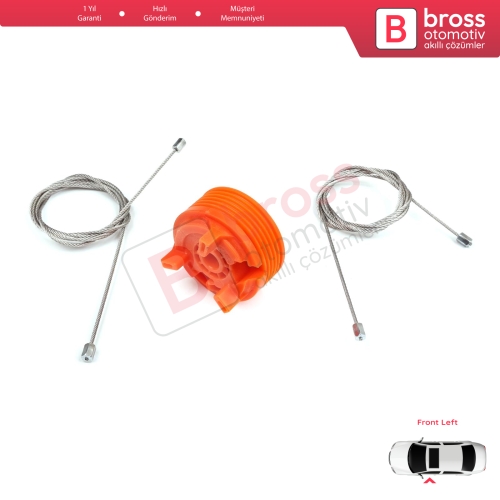 Peugeot 207 WA WC WK SW 2006–2015 5-Kapı 9221W9 İçin Elektrikli Ön Sol Cam Kriko Tamir Seti