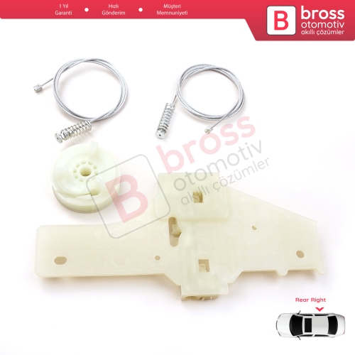 Peugeot 207 WA WC WK SW 2006–2015 5-Kapı 9224C9 İçin Elektrikli Arka Sağ Cam Kriko Tamir Seti