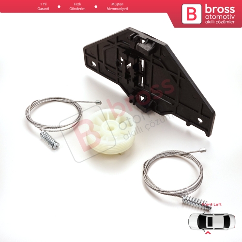 Peugeot Partner Citroen Berlingo MK2 B9 2008-2018 Tepee Multispace 9221ER İçin Elektrikli Ön Sol Cam Kriko Tamir Seti