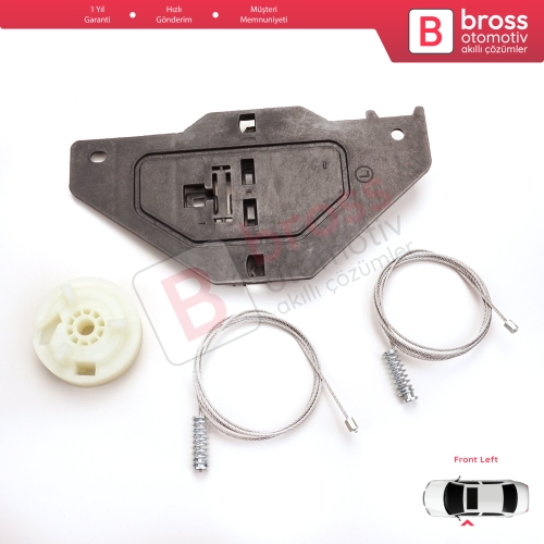 Peugeot Partner Citroen Berlingo MK2 B9 2008-2018 Tepee Multispace 9221ER İçin Elektrikli Ön Sol Cam Kriko Tamir Seti