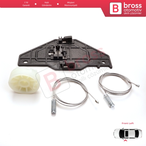 Peugeot Partner Citroen Berlingo MK2 B9 2008-2018 Tepee Multispace 9221ER İçin Elektrikli Ön Sol Cam Kriko Tamir Seti