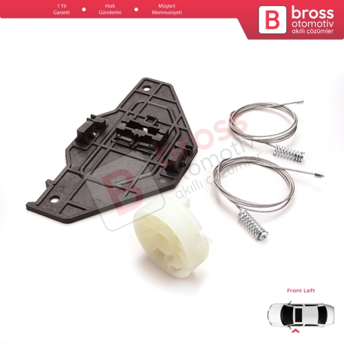 Peugeot Partner Citroen Berlingo MK2 B9 2008-2018 Tepee Multispace 9221ER İçin Elektrikli Ön Sol Cam Kriko Tamir Seti
