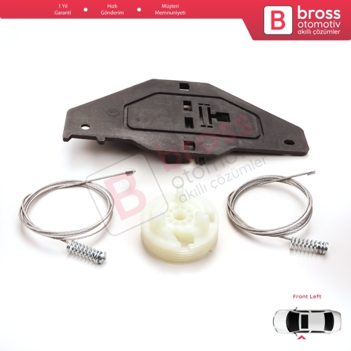 Peugeot Partner Citroen Berlingo MK2 B9 2008-2018 Tepee Multispace 9221ER İçin Elektrikli Ön Sol Cam Kriko Tamir Seti