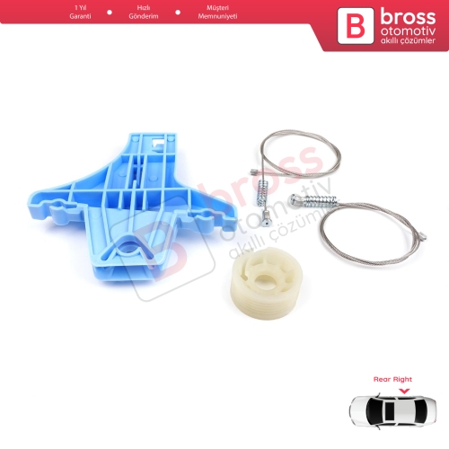 VW Jetta MK6 A6 IV 2010-2018 5C6 5C6839462 İçin Elektrikli Arka Sağ Cam Kriko Tamir Seti