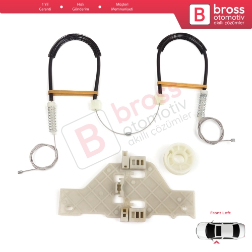 Citroen C4 MK1 LC LR 2004-2014 4/5 Kapı 9221V1 İçin Elektrikli Ön Sol Cam Kriko Tamir Seti