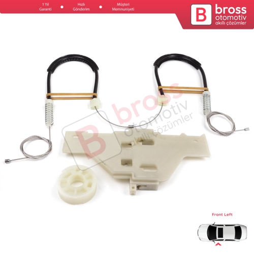 Citroen C4 MK1 LC LR 2004-2014 4/5 Kapı 9221V1 İçin Elektrikli Ön Sol Cam Kriko Tamir Seti