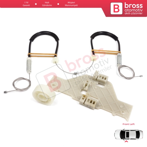 Citroen C4 MK1 LC LR 2004-2014 4/5 Kapı 9221V1 İçin Elektrikli Ön Sol Cam Kriko Tamir Seti