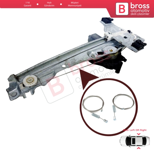 Peugeot 208 MK1 A9 CA CC 2012-2020 5-Kapı 9806082180 İçin Arka Cam Kriko Tamir Seti
