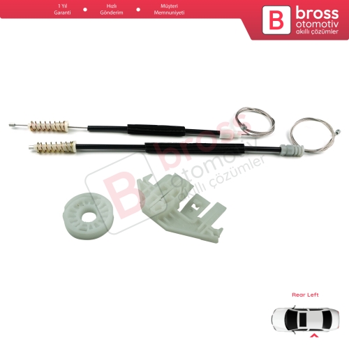 Peugeot 406 8B 8E/F 1995-2004 4/5 Kapı 0130821925 İçin Arka Sol Kapı Cam Kriko Tamir Seti