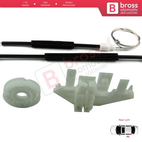 Peugeot 406 8B 8E/F 1995-2004 4/5 Kapı 0130821925 İçin Arka Sol Kapı Cam Kriko Tamir Seti