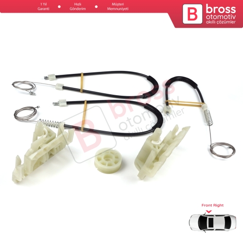 BMW 5 Series F10 F18 F11 4/5 Kapı 2009-2017 51337182132 İçin Ön Sağ Cam Kriko Tamir Seti