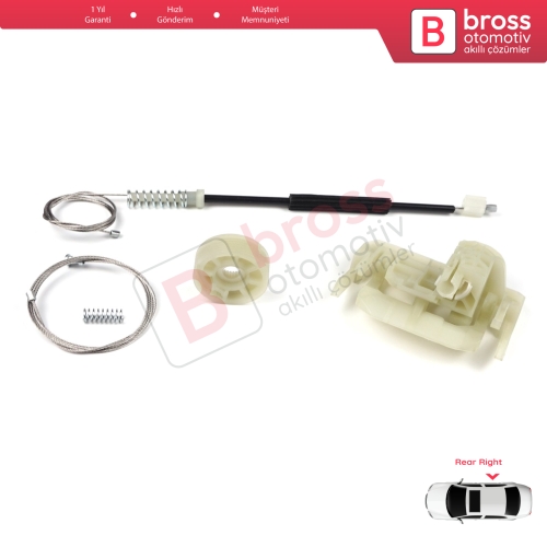 BMW 5 Series F10 F18 F11 4/5 Kapı 2009-2017 51357182614 İçin Arka Sağ Cam Kriko Tamir Seti