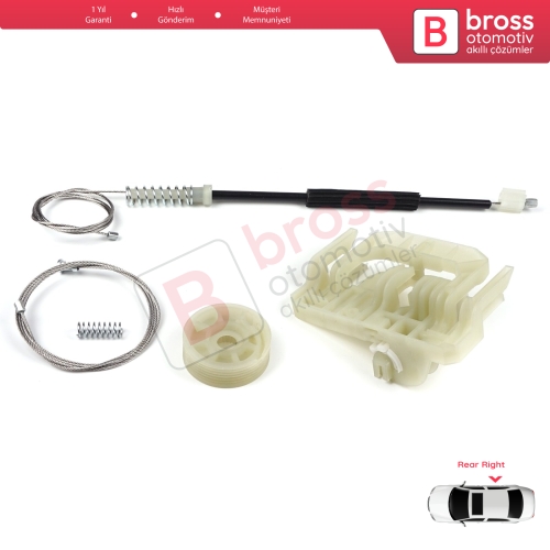 BMW 5 Series F10 F18 F11 4/5 Kapı 2009-2017 51357182614 İçin Arka Sağ Cam Kriko Tamir Seti