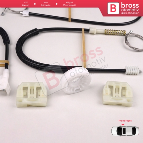 Skoda Octavia MK1 1U 1U2 1U5 2001-2010 4/5 Kapı Makyajlı Kasa 1U0837462B İçin Elektrikli Ön Sağ Kapı Cam Kriko Tamir Seti