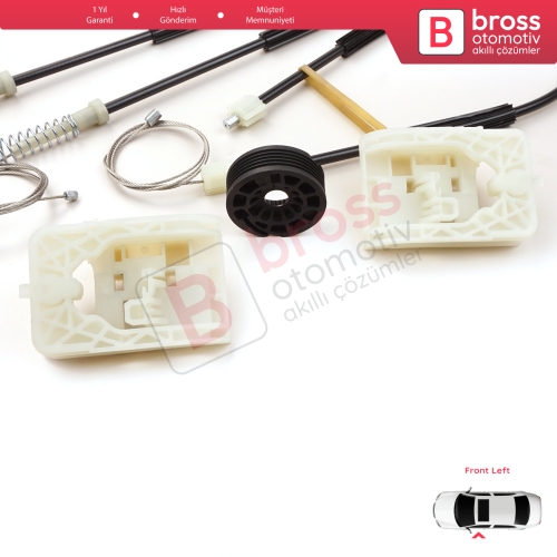 Ford Focus MK3 C346 2010-2019 4/5 Kapı BM51A23201 İçin Ön Sol Cam Kriko Tamir Seti