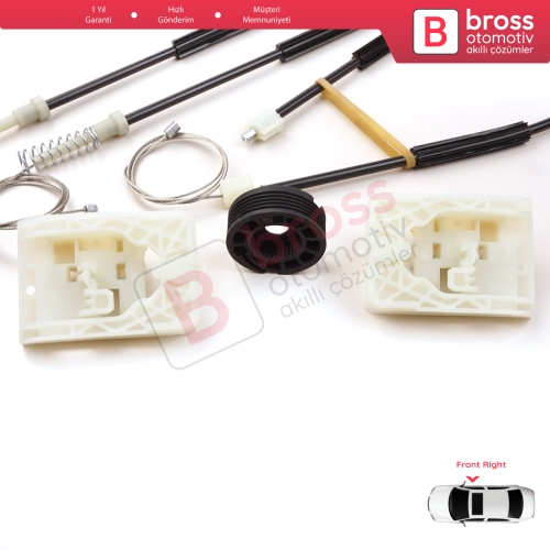 Ford Focus MK3 C346 2010-2019 4/5 Kapı BM5Z5423200 İçin Ön Sağ Cam Kriko Tamir Seti