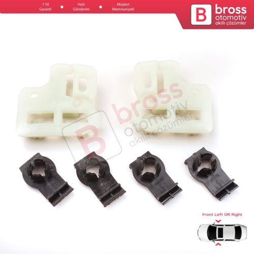 BMW X5 E53 2000-2006 51338254911 51338254781 İçin Ön Sağ veya Sol Kapı Cam Kriko Tamir Klips Seti