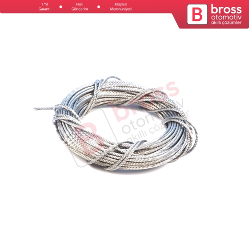 Araç Cam Kriko Tamiri için 7x7 Çelik Tel Halat Tamir Kablosu Çap: 1.7 mm Uzunluk: 10 metre